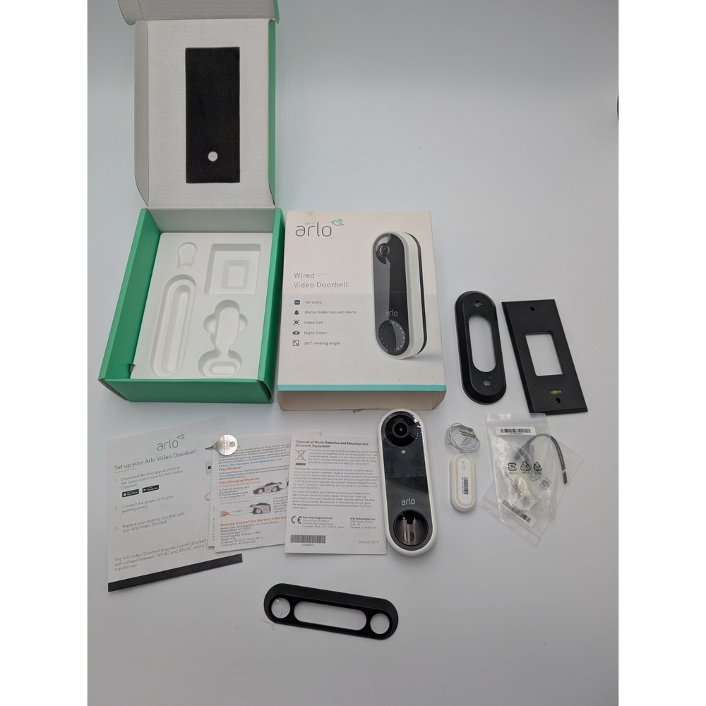 Arlo Wired Smart Video Doorbell - HD Motion, Night Vision & 2 Way Audio